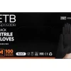 Mănuși din nitril negre, mărimea M, ETB Disposable – set 100 buc., ED565M