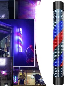 Reclama ( sigla ) luminoasa Barber Shop cu LED  ( BARBER POLE ) 120CM - imagine 3
