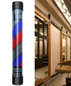 Reclama ( sigla ) luminoasa Barber Shop cu LED  ( BARBER POLE ) 120CM - imagine 7