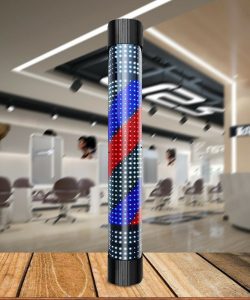 Reclama ( sigla ) luminoasa Barber Shop cu LED  ( BARBER POLE ) 120CM - imagine 4