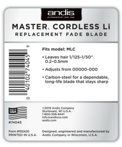 Cutit fade - ANDIS Master - fara fir - imagine 3