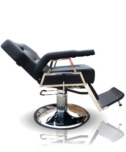 Scaun frizerie Florida - Negru - imagine 4