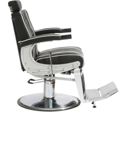 Scaun frizerie Boston - Negru - imagine 4
