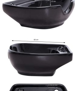 Chiuveta (bazin ceramica) negru pentru unitate de spalare (scafa) - imagine 5
