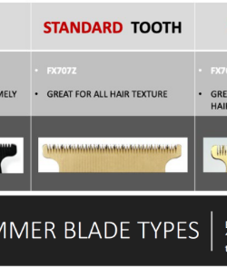Set cutite pentru -Babyliss Skeleton- GRAPHITE 2.0 B2 DEEP TOOTH - imagine 4