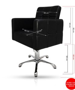 Scaun pentru coafor - EUROSTIL - Negru - imagine 2