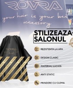 Pelerina - ROVRA - coafor/frizerie - Negru/Gold - imagine 2