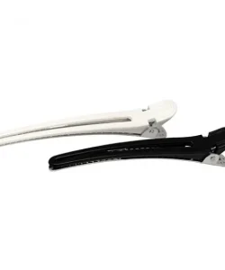 Clipsuri ALUMINIUM alb si negru tip DUCK 12 bucati BIFULL