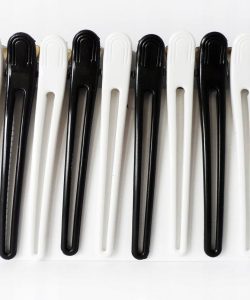 Clipsuri ALUMINIUM alb si negru tip DUCK 12 bucati BIFULL - imagine 2
