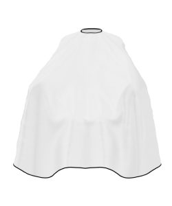 Pelerină coafor / frizerie personalizabilă, albă - imagine 3