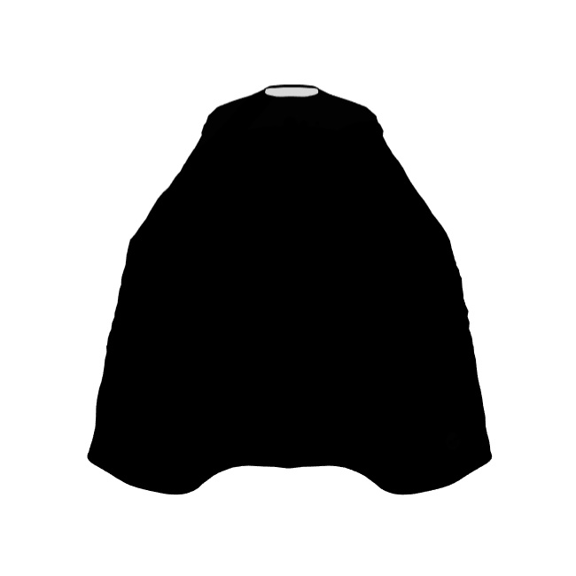 Pelerină coafor / frizerie personalizabilă, neagră - imagine 3