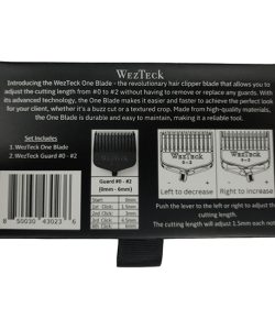 Lama fixa - WEZTECK - pentru masina de tuns - cu gratar reglabil inclus - Negru - imagine 3