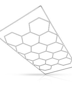 Lumini LED hexagonale, tip fagure – 4,84 × 2,43 m