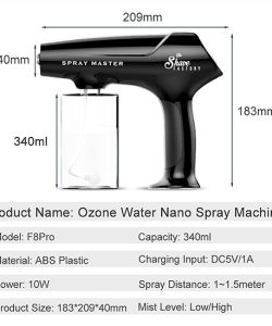 Alternative view of Pulverizator frizerie electric 340 ml Negru The Shave Factory