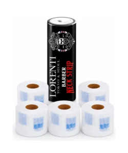 Gulere de frizerie LORENTI, set 5 role x 100 bucăți, alb