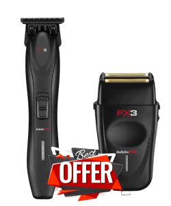 Set BaBylissPRO FX3, mașină de contur și aparat de ras, negru