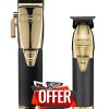Set BaBylissPRO Boost+ 4Artists, mașină de tuns și trimmer, negru/auriu