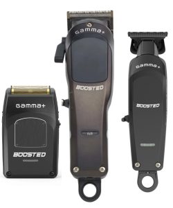 Set Gamma+ Boosted3 mașină de tuns, contur și aparat de ras, negru - imagine 5