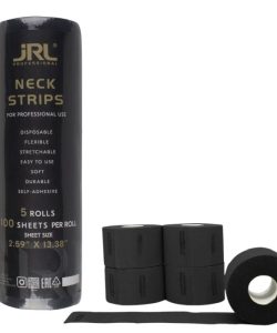 Gulere Frizerie JRL, Set 5 role x 100 buc, negru