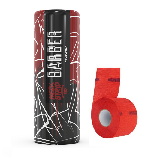 Gulere frizerie Marmara, Set 5 role x 100 buc, roșu
