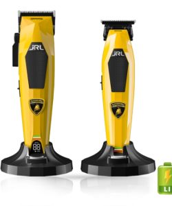 Set JRL Lamborghini Diamante, 2025C + 2025T, mașină de tuns și aparat de contur, galben - imagine 8