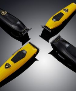 Set JRL Lamborghini Diamante, 2025C + 2025T, mașină de tuns și aparat de contur, galben - imagine 5