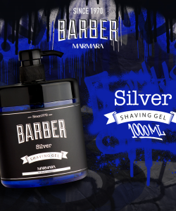 Gel de ras Marmara Barber Shaving Gel Silver, 1000 ml - imagine 3