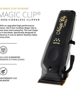 Masina de tuns Wahl Magic Clip Cordless 5 Star Black - imagine 3