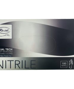 Mănuși din nitril Roial Tech, negre, mărimea M – 100 buc.