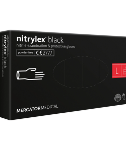 Mănuși din nitril Mercator Medical, negre, mărimea L – 100 buc.