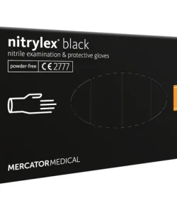 Mănuși din nitril Mercator Medical, negre, mărimea XL – 100 buc.