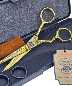 Samurai Gold Smarald – Foarfeca Tuns - Dreapta, 6 inch - imagine 4