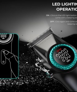 Set combo VGR STEPLESS Pro 3 în 1 — mașină de tuns, aparat de contur, aparat de ras, negru - imagine 15