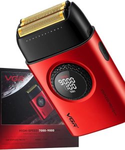 Set combo VGR STEPLESS Pro 3 în 1 — mașină de tuns, aparat de contur, aparat de ras, roșu - imagine 5
