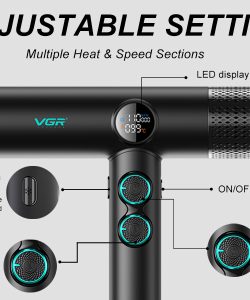 Uscător de par VGR Profesional V-401, negru - imagine 5