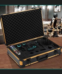 Set combo VGR STEPLESS Pro 4 în 1 – mașină de tuns, aparat de contur, aparat de ras și uscător, negru - imagine 4