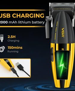 Mașină de tuns VGR V-285 Muscular, negru/galben - imagine 5