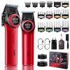 Set combo Masina de tuns VGR Profesional V-001 + aparat de contur profesional VGR-977 rosu