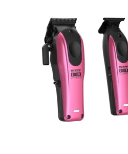 Set Kiepe EDGEX ULTRATHIN – Mașină de tuns și aparat de contur, roz - imagine 3