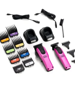 Set Kiepe EDGEX ULTRATHIN – Mașină de tuns și aparat de contur, roz