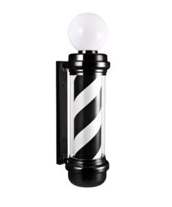 Reclamă luminoasă (siglă) pentru frizerie / barbershop – Barber Pole 85 cm, negru