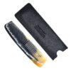 Pieptene de Buzunar din Corn Natural Parker | Husa Piele