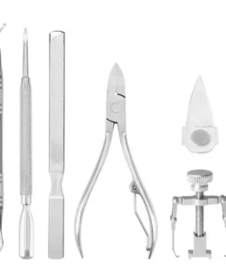 Kit Profesional Corectie Unghii Incarnate & Pedichiura Set 6 Instrumente
