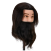Cap Manechin Barbat cu Par negru si Barba + Suport de Prindere
