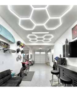 Sistem de iluminat HoneyComb 5 Hexagoane Luminoase LED 192W 2430 X 1660mm - imagine 5