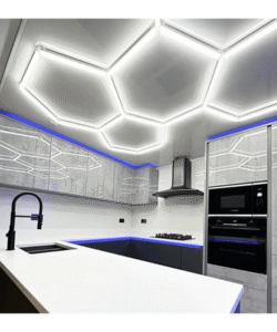 Sistem de iluminat HoneyComb 5 Hexagoane Luminoase LED 192W 2430 X 1660mm - imagine 3