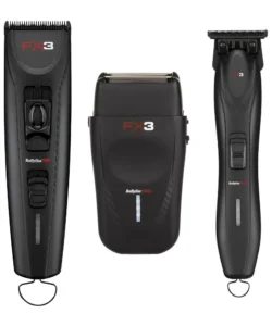 Set BaBylissPRO FX3, mașină de tuns, trimmer și shaver, negru