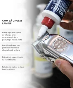 Cum să ungeți lamele mașinii de tuns Wahl, pas cu pas